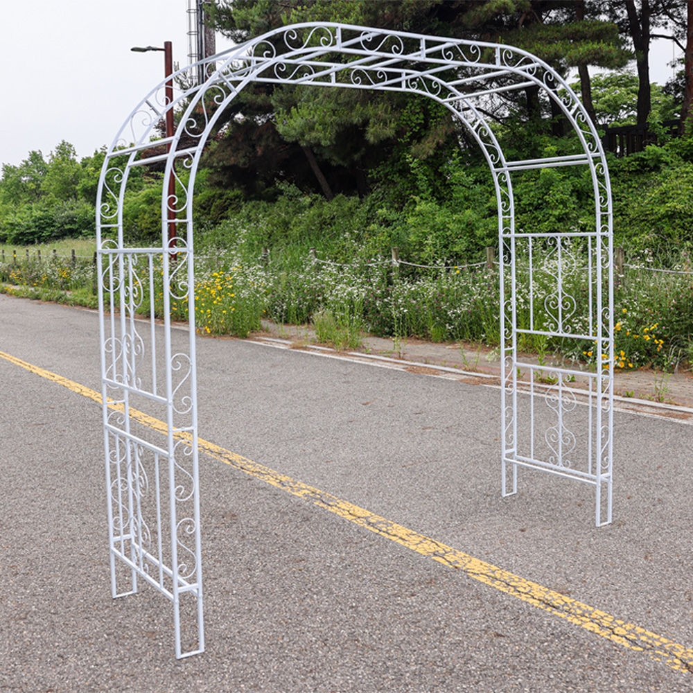 로엠 철재 가든아치 대문형 정원 펜스 넝쿨 식물 지지대