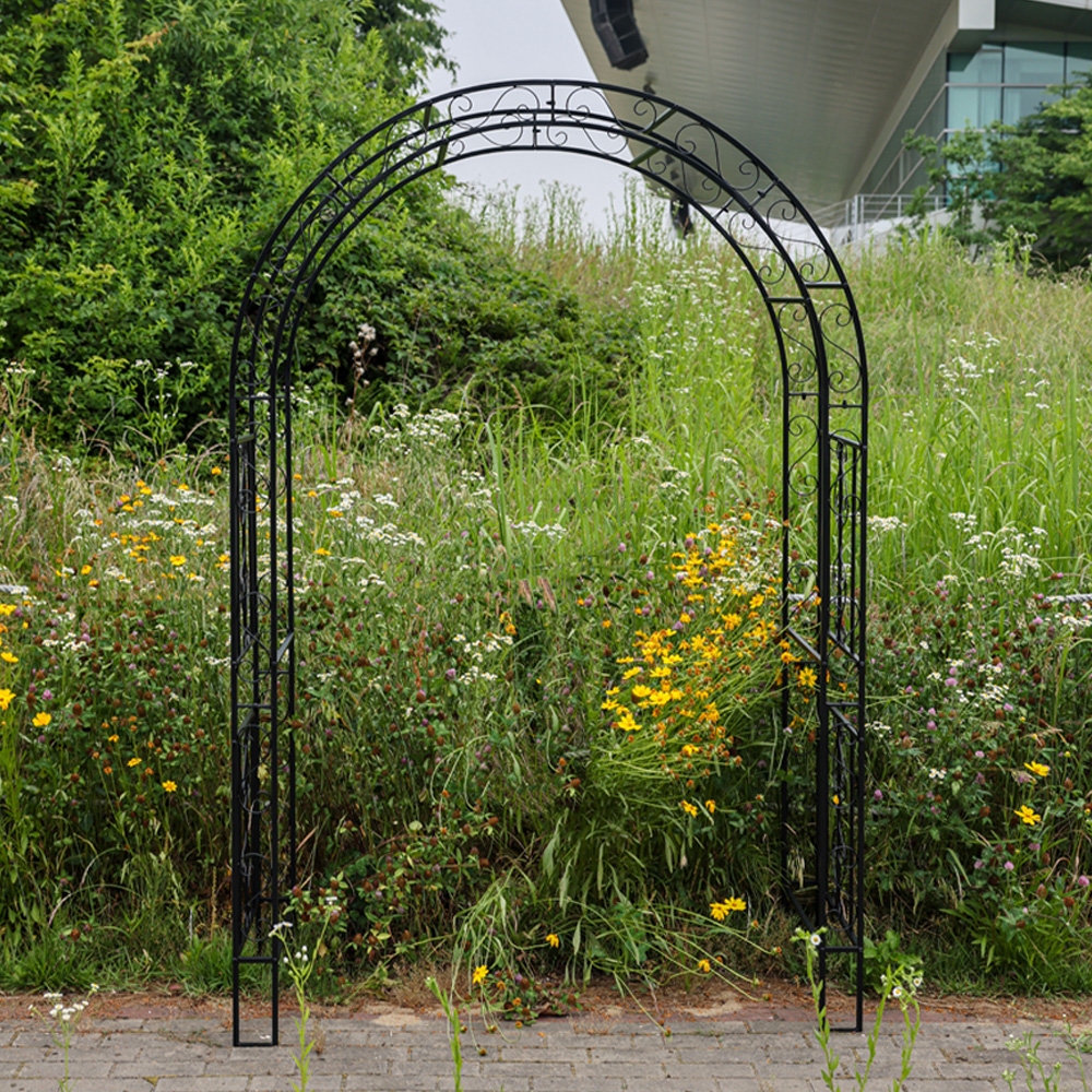로엠 철재 가든아치 대문형 정원 펜스 넝쿨 식물 지지대