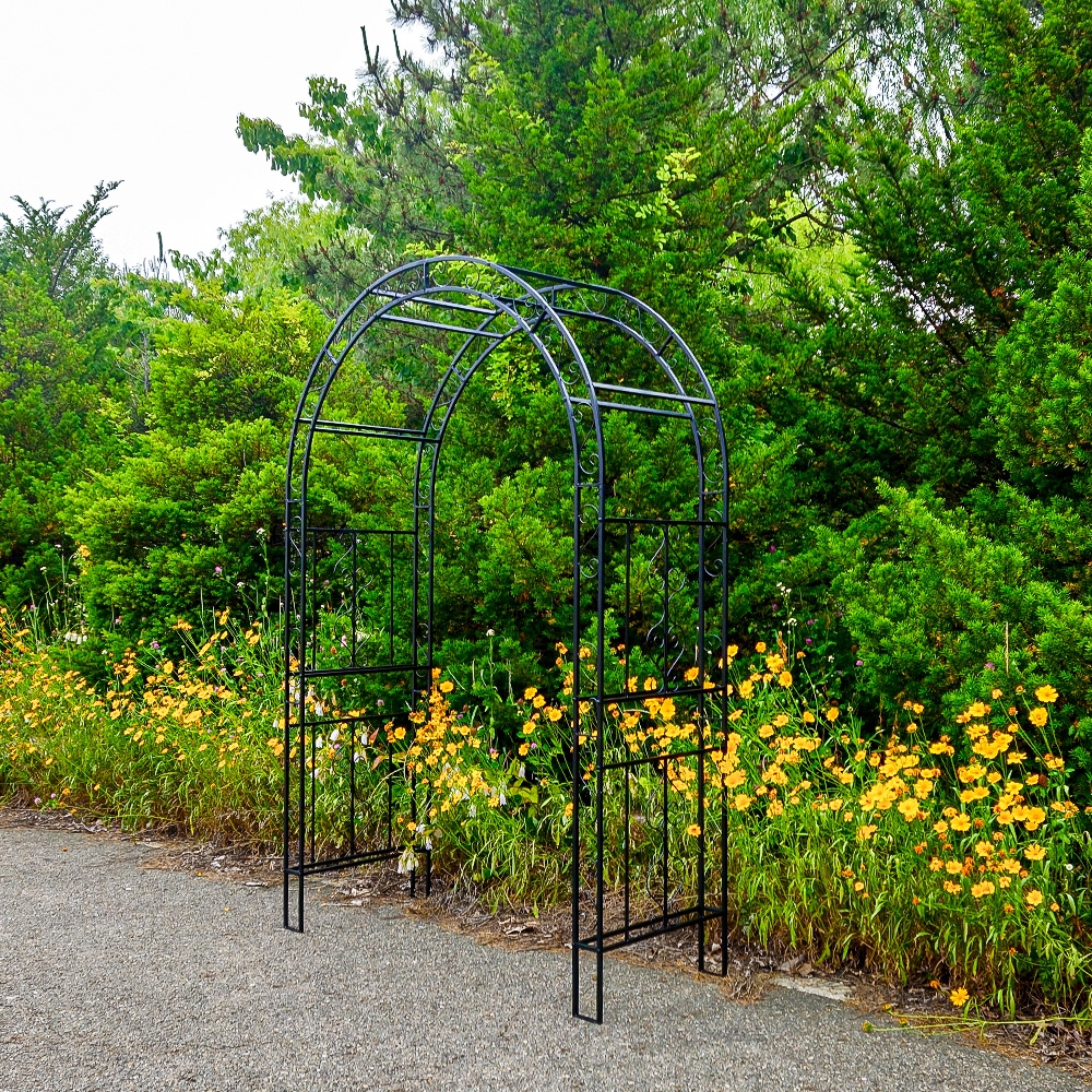 로엠 철재 가든아치 대문형 정원 펜스 넝쿨 식물 지지대