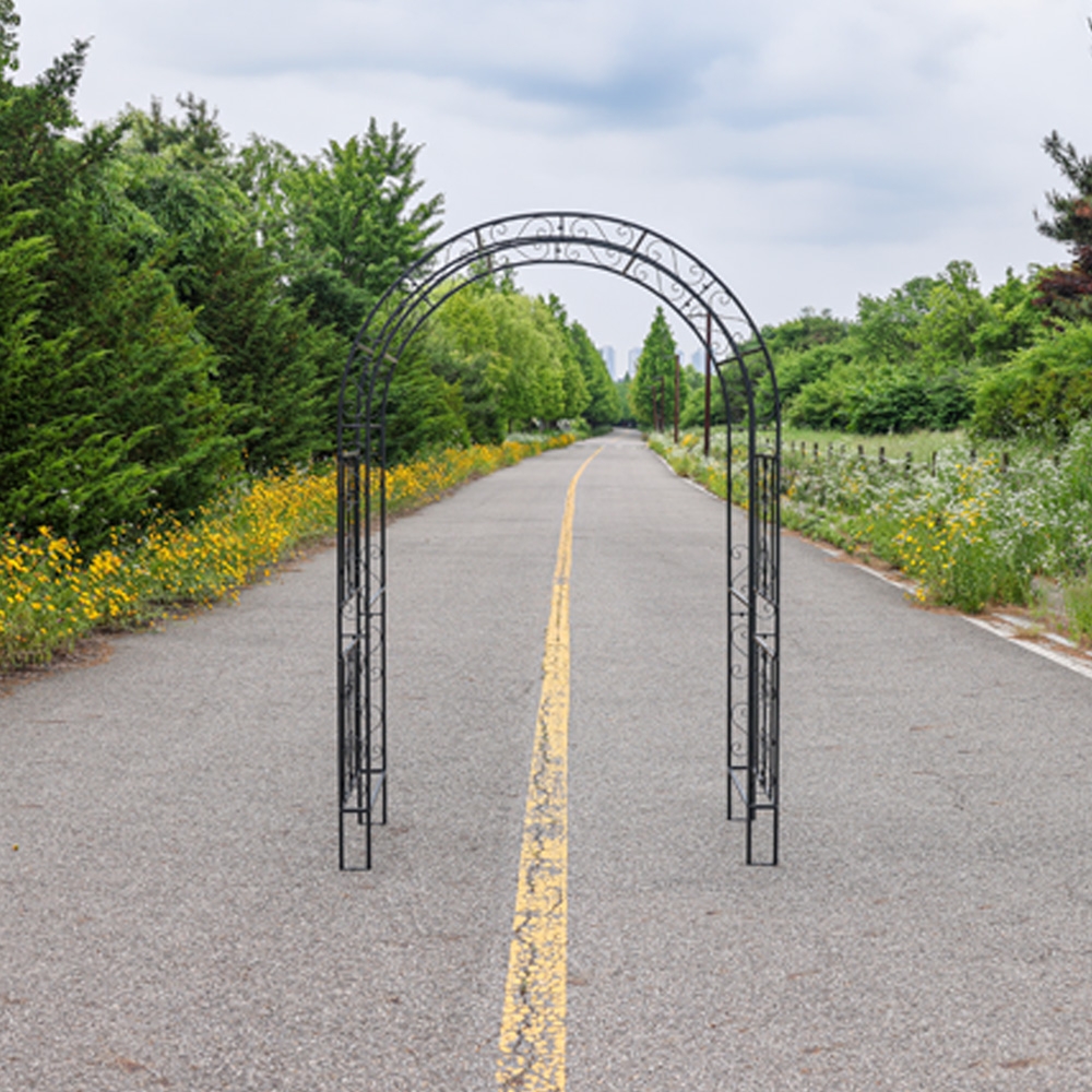 로엠 철재 가든아치 대문형 정원 펜스 넝쿨 식물 지지대