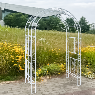 로엠 철재 가든아치 대문형 정원 펜스 넝쿨 식물 지지대