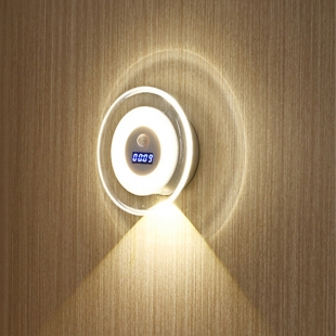 나미 시계 무드등 리모컨 LED 밝기조절 충전식 걸이부착 센서등