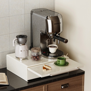 뉴페르 커피머신 거치대 철제 슬라이드 선반