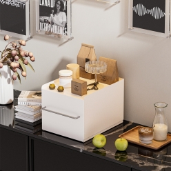 밀리오 저소음 적층식 서랍형 철제수납함 미끄럼방지 다용도 주방 정리 수납 슬라이딩