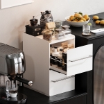 밀리오 저소음 적층식 서랍형 철제수납함 미끄럼방지 다용도