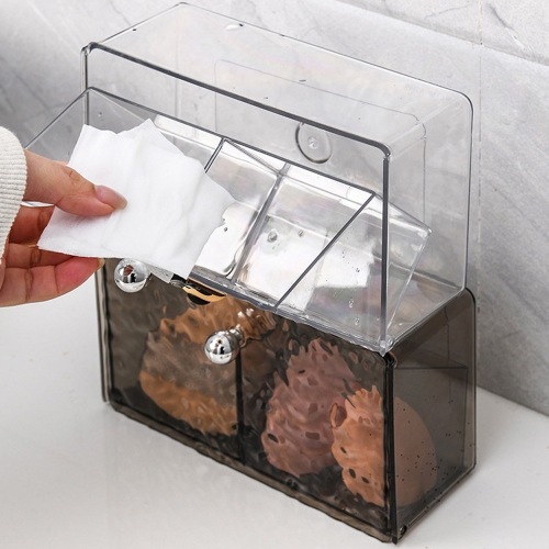 아이스셀 무타공 벽걸이 빙하 무늬 아이스 패턴 덮개있는 투명 케이스