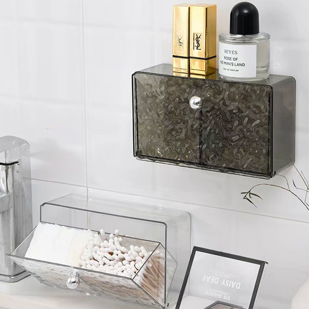 아이스셀 무타공 벽걸이 빙하 무늬 아이스 패턴 덮개있는 투명 케이스