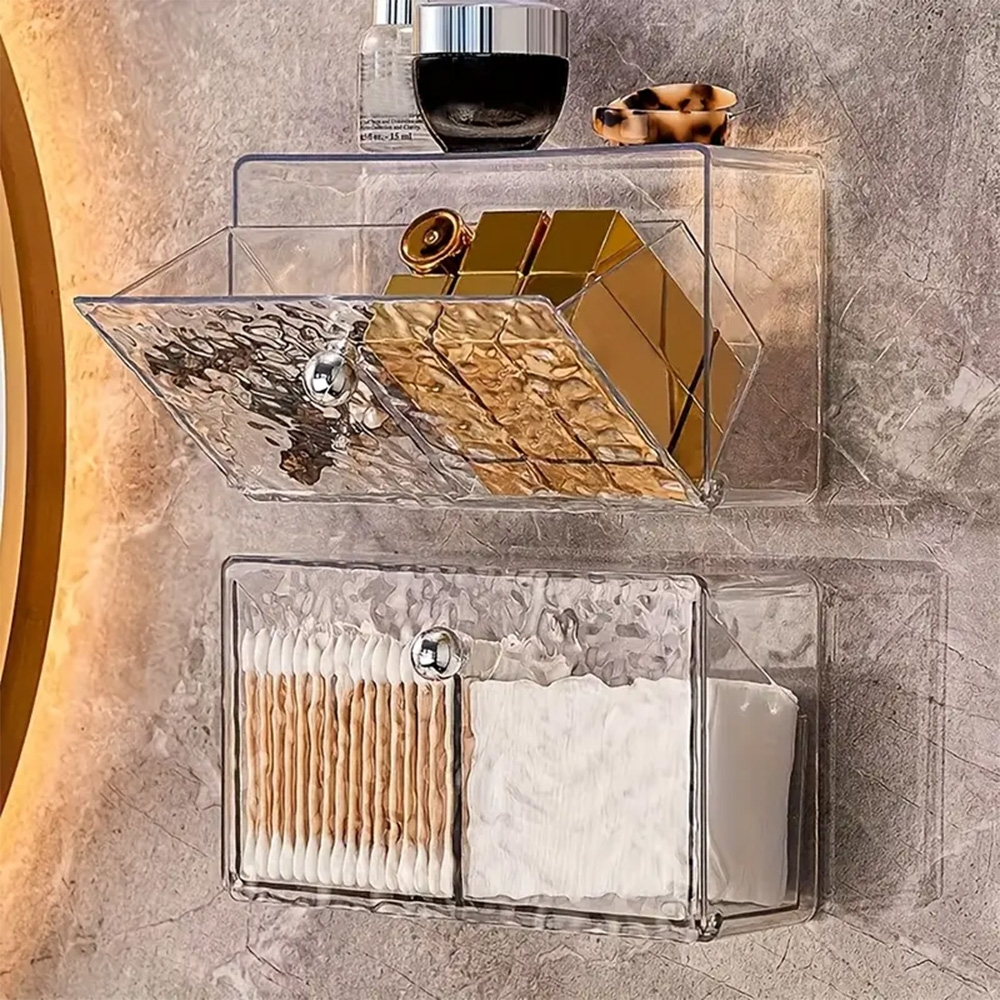 아이스셀 무타공 벽걸이 빙하 무늬 아이스 패턴 덮개있는 투명 케이스