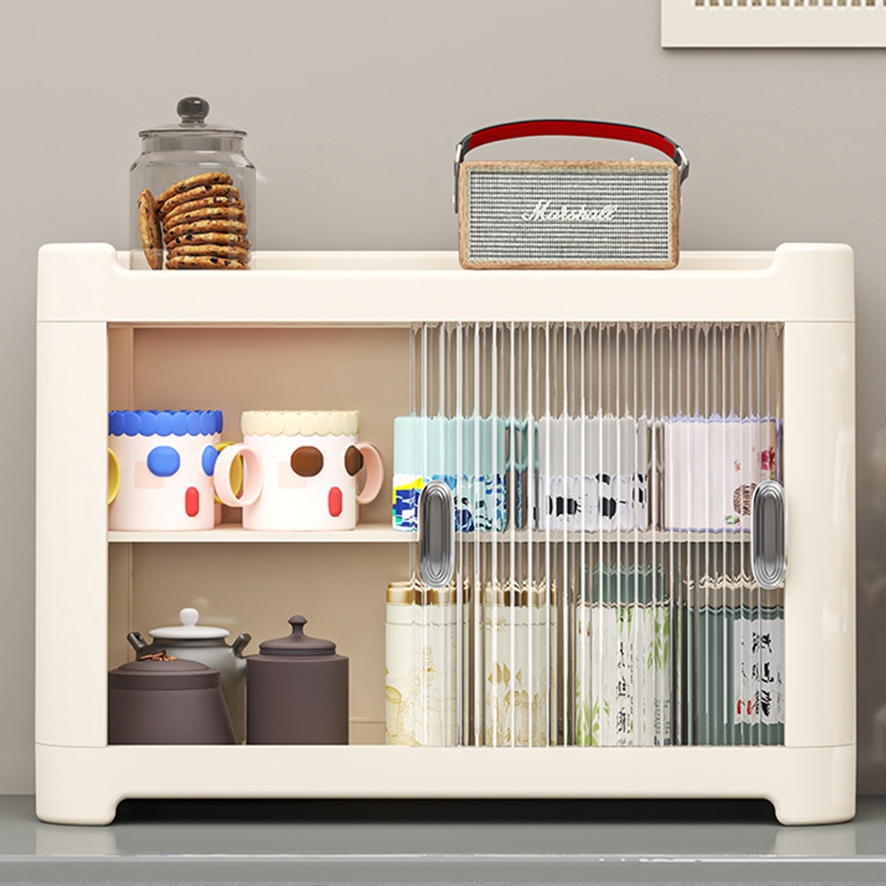 자야 미닫이 수납박스 주방 욕실 다용도 홈카페 플라스틱 정리함