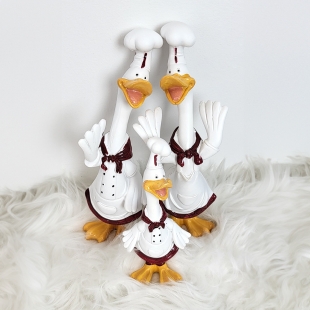 애니 주방장 오리 인형 장식 세트 귀여운 주방 인테리어 소품
