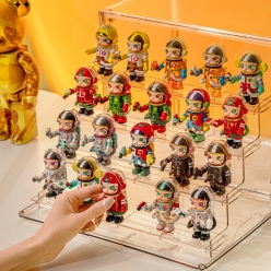 셋업 4단 계단형 거치대 투명 진열대 조립식 받침대