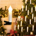 누누 클립 집게형 LED 캔들 전구 크리스마스 트리 장식 조명 파티 양초