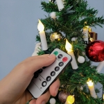 누누 클립 집게형 LED 캔들 전구 크리스마스 트리 장식 조명 파티 양초