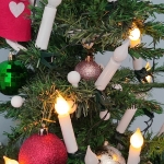 누누 클립 집게형 LED 캔들 전구 크리스마스 트리 장식 조명 파티 양초