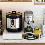 베인 전자레인지 거치대 커피머신 저소음 철제 슬라이드 올인원 수납 선반 홈카페