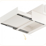 베인 전자레인지 거치대 커피머신 저소음 철제 슬라이드 올인원 수납 선반 홈카페