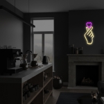 유미 하트손가락 네온사인 무드등 옐로우 핑크하트 인테리어조명