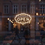 잔나 LED 오픈사인 네온간판 영업중 매장 조명 아크릴 OPEN 오픈간판 어댑터