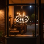 잔나 LED 오픈사인 네온간판 영업중 매장 조명 아크릴 OPEN 오픈간판 어댑터