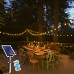 벨베스 태양광 앵두 전구 6m 야외 웜화이트 교체가능 줄전구 캠핑 테라스