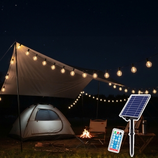 벨베스 태양광 앵두 전구 6m 야외 웜화이트 교체가능 줄전구 캠핑 테라스