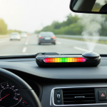 에어뮤즈 차량용 번호판 무드등 태양광 자동 디퓨저 TR13