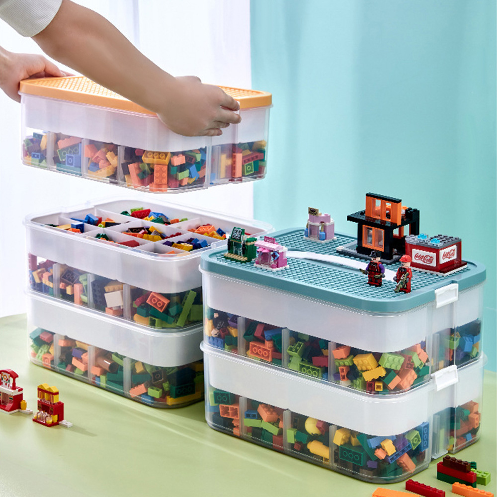 나눔 3단 블록 박스 리빙박스 장난감 레고 정리함