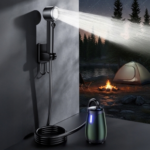 워닉스 캠핑샤워기 KC인증 대용량 배터리 휴대용 무선 워터펌프