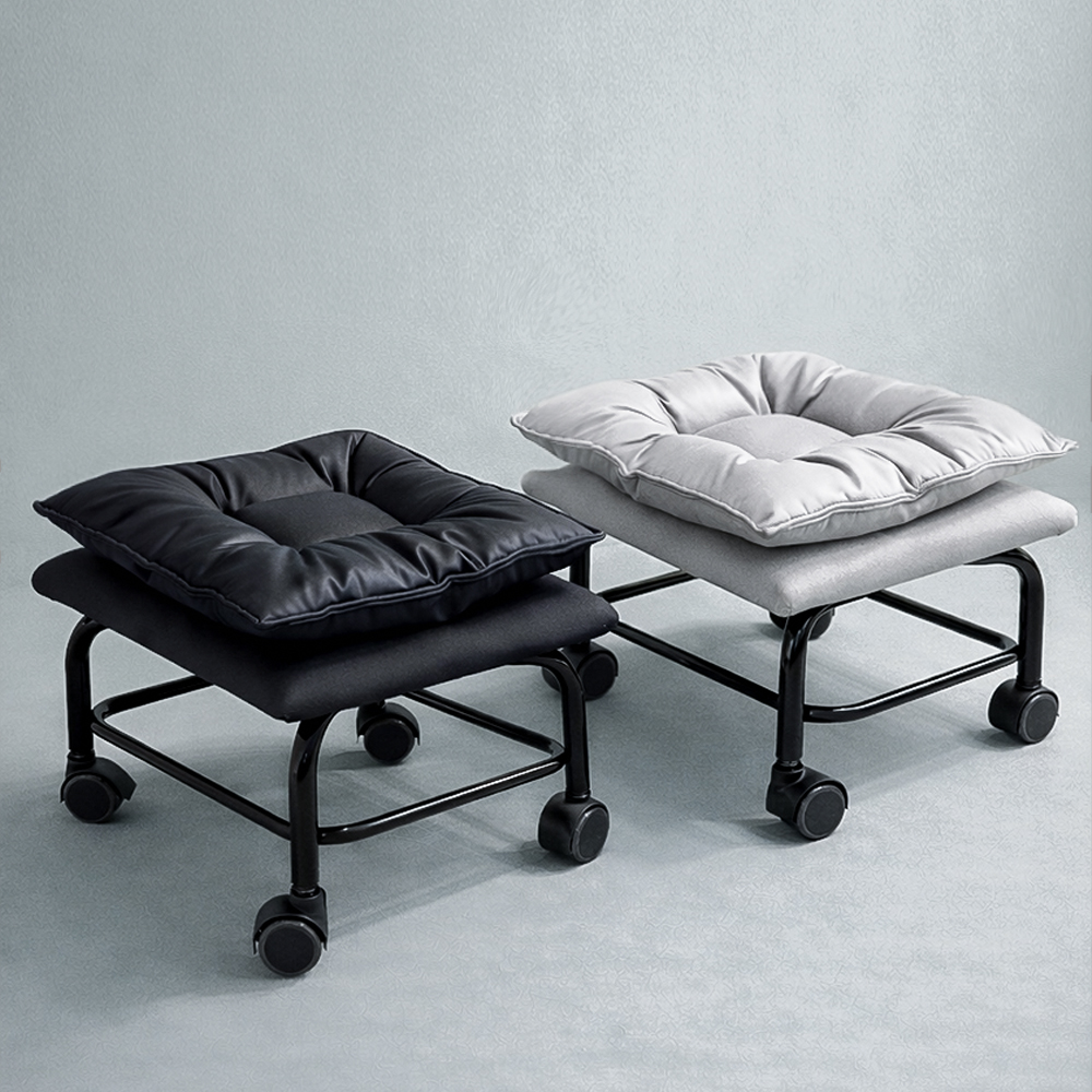 툴리 무소음 바퀴 작업 의자 이동 스툴 쿠션 앉은뱅이 의자