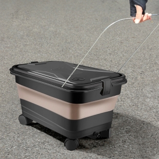 일라 접이식 바퀴 달린 물통 22L 대용량 캠핑 세차 낚시 폴딩 바스켓 빨래