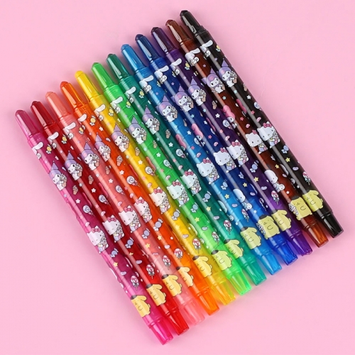 산리오캐릭터 색연필12색 색칠공부 부드러운색연필 초등학생선물