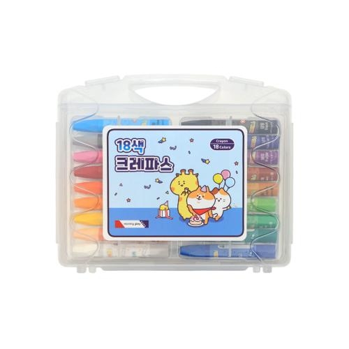 5000 크레파스 18색 (블루)