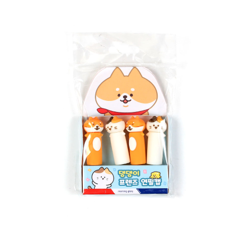 1500 실리콘 연필캡 세트_댕댕이(4EA) 1500 실리콘 연필캡 세트_댕댕이(4EA)