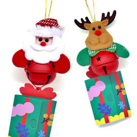 크리스마스 인형 방울 카드 (2종 택1)