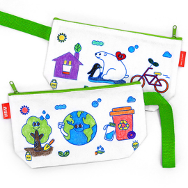 컬러링 파우치 - 지구