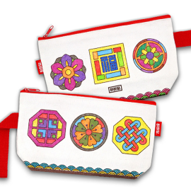컬러링 파우치 - 전통무늬