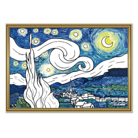 명화 도안 - 별이 빛나는 밤 (10매)