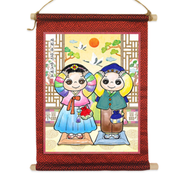 신년 족자 만들기 - 세배