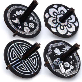 전통 문양 자개 팽이 (4종 택1)