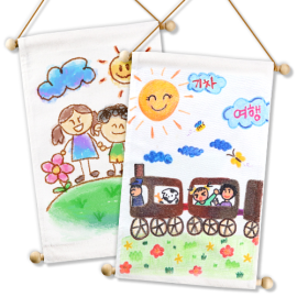 패브릭 무지 족자