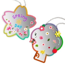 봄꽃 피어난 거울 아트 (2종 택1)