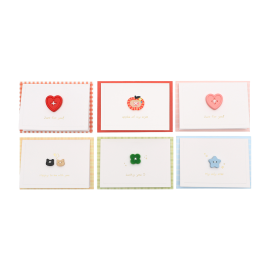 1500 단추 콕콕 축하카드 6개입