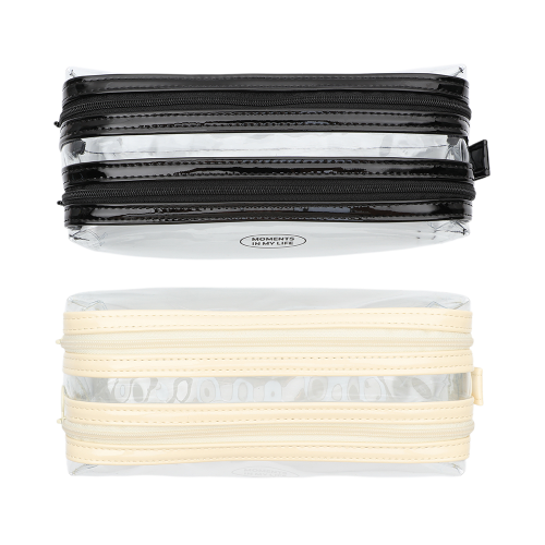 11000 투명 더블 포켓 봉제필통