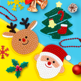 메리 크리스마스 보석십자수 키링 (3종 택1)