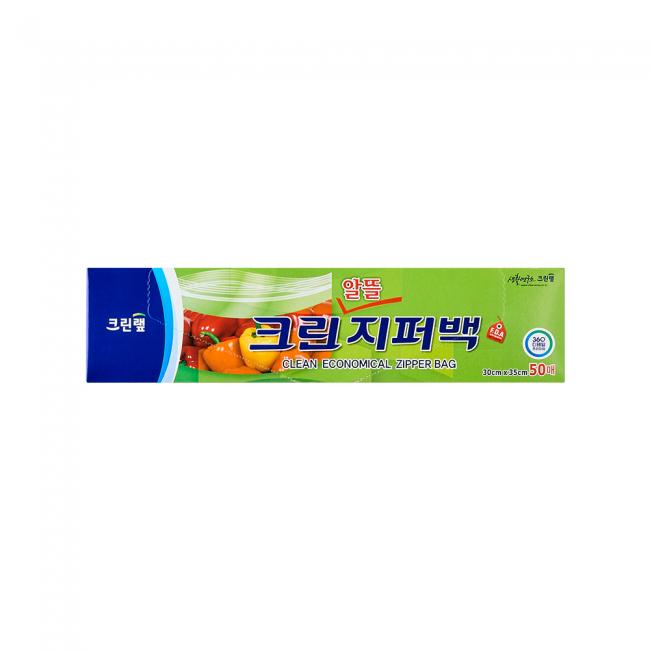 [크린랲]알뜰 지퍼백 30X35X50매(특대)