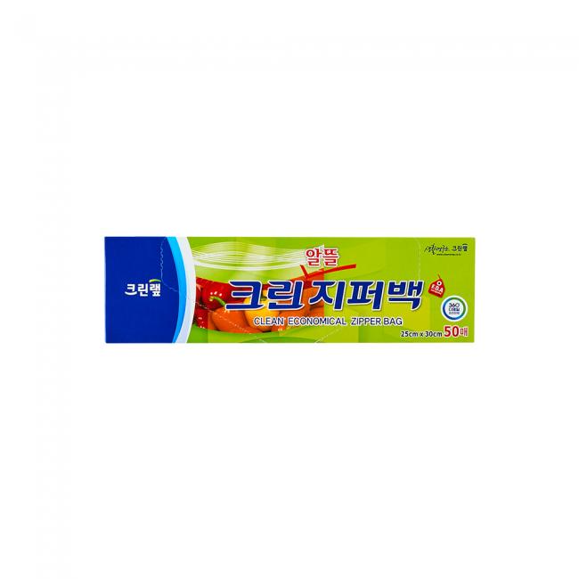 [크린랲]알뜰 지퍼백 25X30X50매(대)