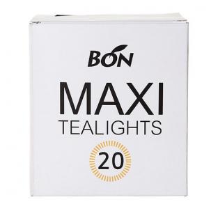 맥시 티라이트 무향 20개 BON CANDLE 8시간연소 지름 5cm