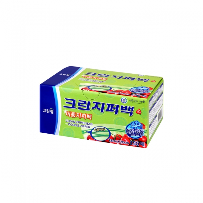 [크린랲]이중지퍼백 18cmX20cm 150매(소)