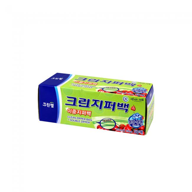 [크린랲]이중지퍼백 15cmX10cm 50매(미니)