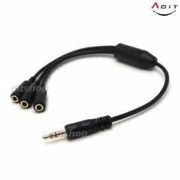 AA0693 - 3.5 AUX (스테레오) 3분배 고급형 케이블 / 30cm
